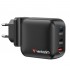 Verbatim GaN Charger 100W Universal Black AC Fast charging Indoor