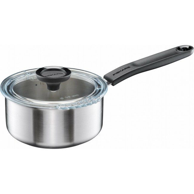 Saucepan 1.5L stainless steel with lid Functional