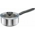 Saucepan 1.5L stainless steel with lid Functional