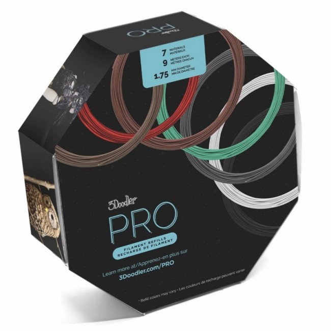 3Doodler PRO-FILLS 3D printing material Copper, Polylactic acid (PLA), Polylactic acid-carbon fiber (PLA-CF), Wood fiber Copper, Green, Grey, White, Wood, Red, Bronze