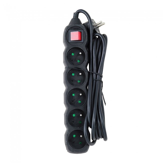 Esperanza ELK215K Power strip 5GN/3M Black