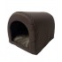 GO GIFT Dog and cat cave bed - brown - 40 x 33 x 29 cm