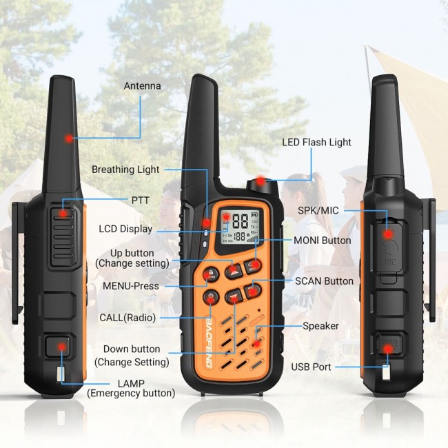 Walkie-Talkie Baofeng BF-T25E Orange