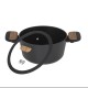 Resto Kitchenware Mon 2.6 L Round Black, Wood Resto Kitchenware Mon 2.6 L Round Black, Wood
