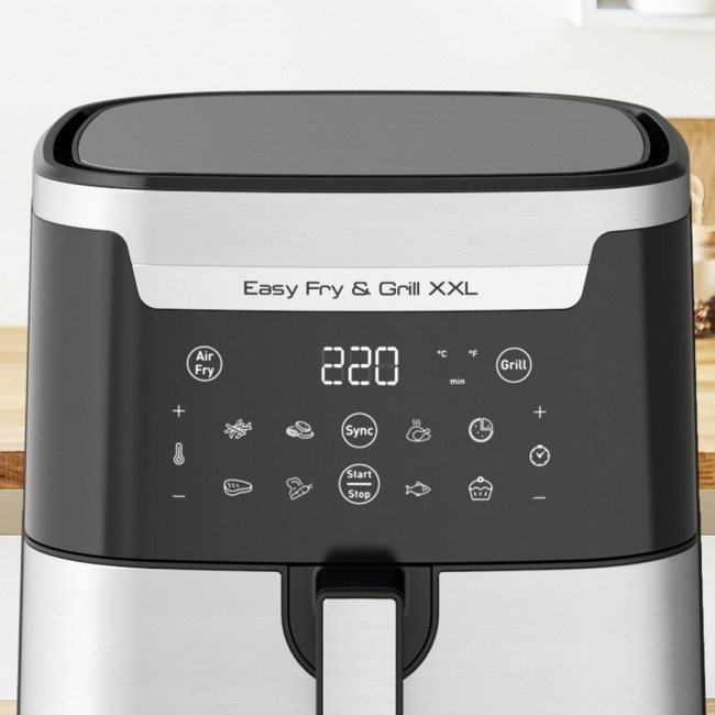TEFAL Easy Fry & Grill EY801D 6.5 L Stand-alone 1650 W Hot air fryer Stainless steel TEFAL Easy Fry & Grill EY801D 6.5 L Stand-alone 1650 W Hot air fryer Stainless steel