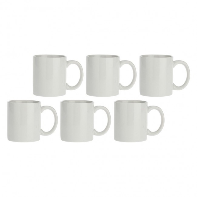 Set of 6 mugs with handle Corte - White 350 ml Set of 6 mugs with handle Corte - White 350 ml