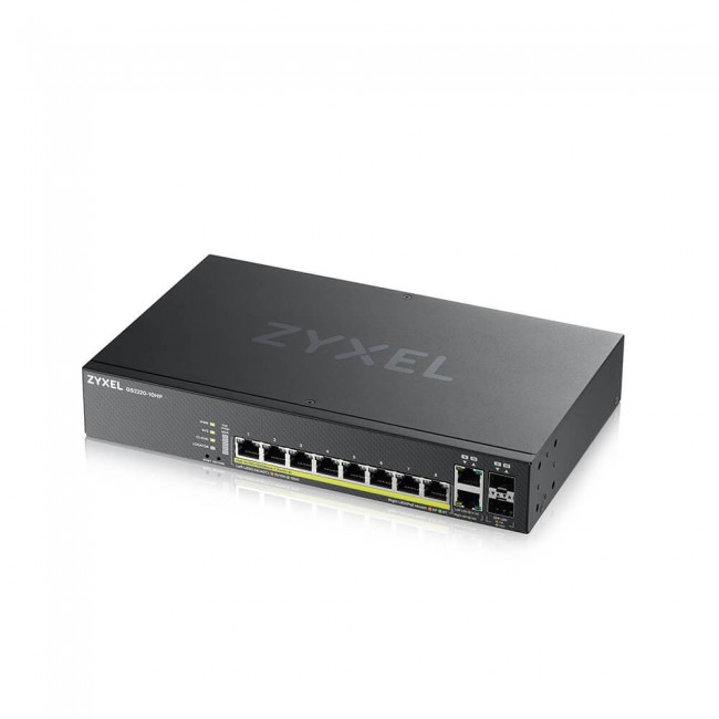 Zyxel GS2220-10HP-EU0101F network switch Managed L2 Gigabit Ethernet (10/100/1000) Power over Ethernet (PoE) Black Zyxel GS2220-10HP-EU0101F network switch Managed L2 Gigabit Ethernet (10/100/1000) Power over Ethernet (PoE) Black