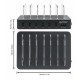 Manhattan Charging Station, 6x USB-A Ports, Outputs: 6x 2.4A, Smart IC, LED Indicator Lights, Black, Three Year Warranty