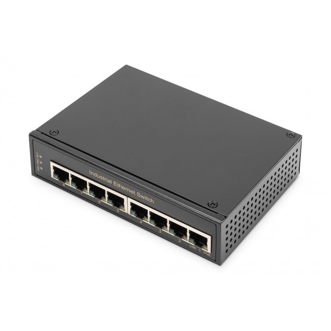 Digitus 8 port Gigabit Ethernet network switch, industrial, unmanaged