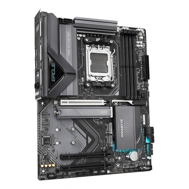 GIGABYTE X870 EAGLE WIFI7 Motherboard - Supports AMD Ryzen 9000 CPUs, 14+2+2 phases VRM, up to 8000MHz DDR5 (OC), 1xPCIe 5.0 + 2xPCIe 4.0, Wi-Fi 7, 2.5GbE LAN, USB 4
