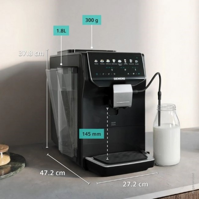 Siemens EQ500 iAroma TP553E07 15 bar espresso machine | Piano black