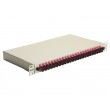 Equip 24-Port Fiber Optic Splice Box, SC Duplex, OM4, 1U, Equipped, Grey