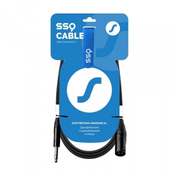 SSQ JSXM1 - XLR male - Jack stereo 6,3 mm cable , 1 m