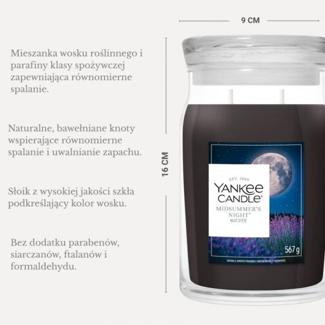 Scented candle YANKEE CANDLE MIDSUMMER'S NIGHT 567g large