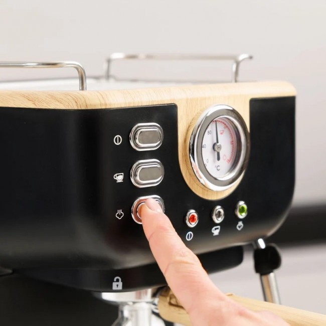 Taurus Onyx Moka 1050 W 20 bar wooden piston-style espresso machine