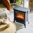Electric fireplace ADLER AD 7754 2 heat settings: 1000W / 1800W | 3D flame effect | Thermostat Black