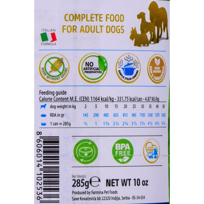 FARMINA N&D PRIME Wet dog food Duck Lamb Blueberry 285 g