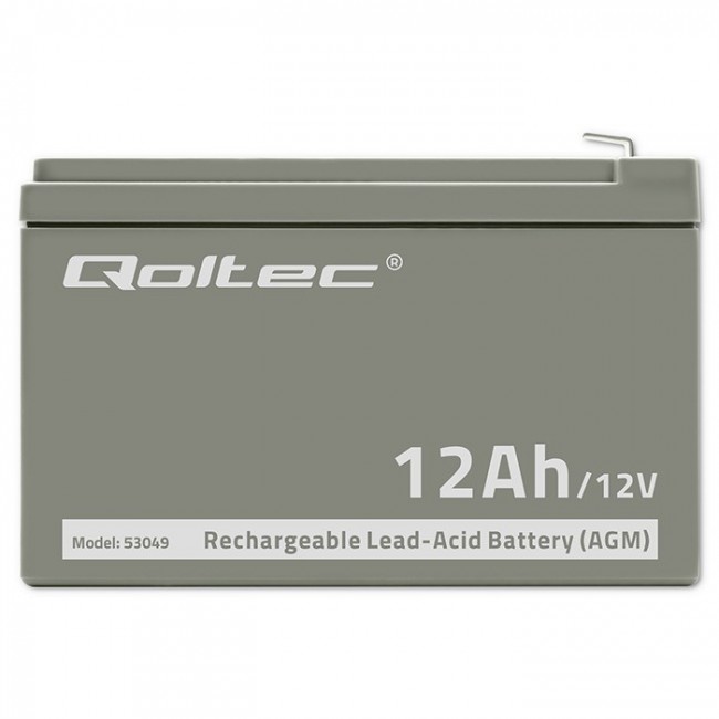 Qoltec 53049 AGM battery | 12V | 12Ah Qoltec 53049 AGM battery | 12V | 12Ah