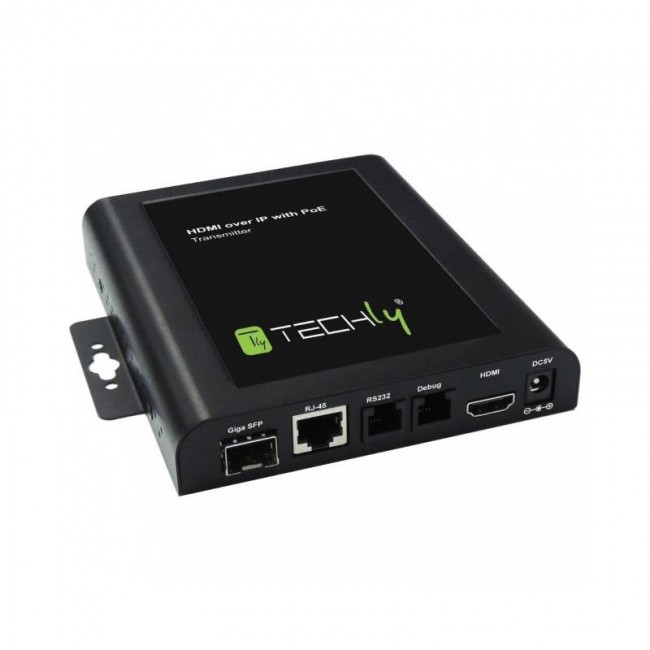 Techly HDMI Extender Transmitter over IP with PoE and Video Wall Function IDATA EXTIP-VW Techly HDMI Extender Transmitter over IP with PoE and Video Wall Function IDATA EXTIP-VW