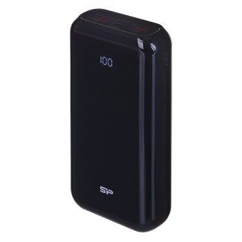 SILICON POWER QS28 Powerbank External battery 20000 mAh 2x USB QC 3.0 1x USB-C PD (SP20KMAPBKQS280K) Black