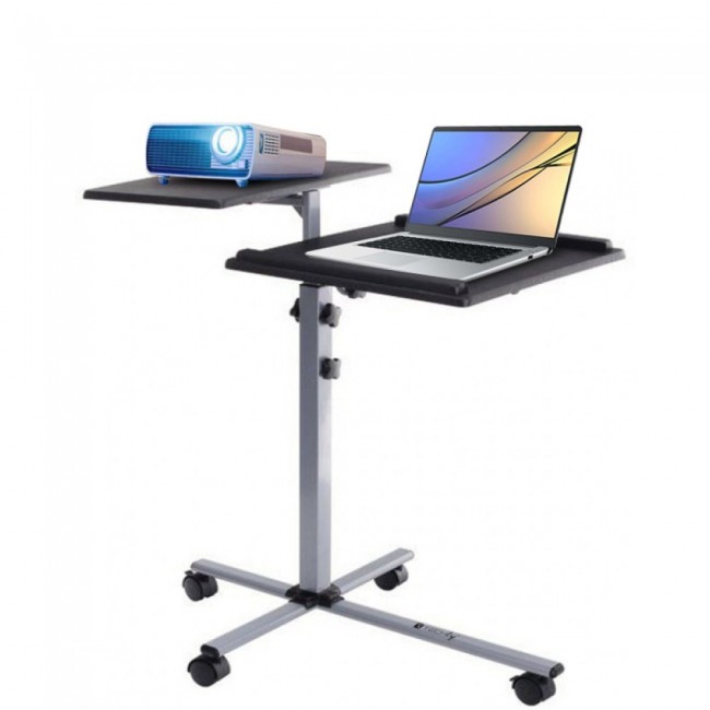 Techly Universal Adjustable Trolley for Notebook Projector, Black Techly Universal Adjustable Trolley for Notebook Projector, Black