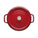 Staub Round Cast Iron Pot - 3.8 ltr, Red Staub Round Cast Iron Pot - 3.8 ltr, Red