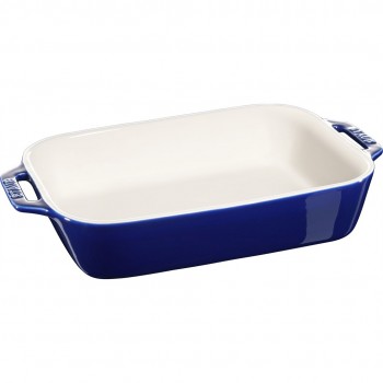 Staub Rectangular Ceramic Platter - 2.4 ltr, Blue