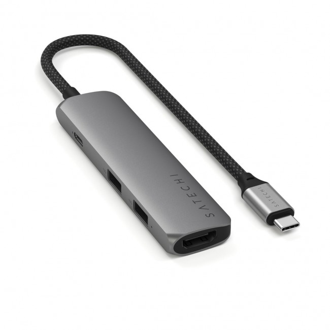 Satechi ST-P4SM interface hub USB Type-C 10000 Mbit/s Grey