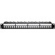Qoltec 54516 Patch panel for 19'' rack | 24 ports | 1U | UTP | Black