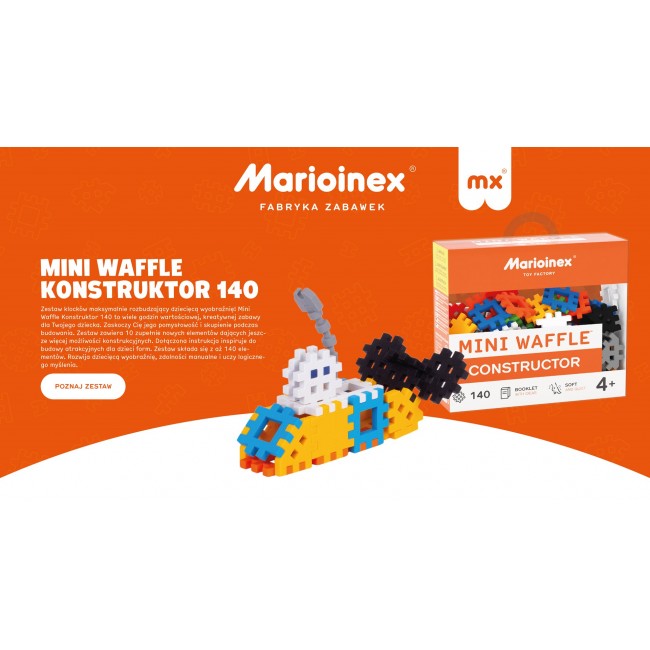 MARIOINEX Mini Waffle Building Blocks, 140 pieces MARIOINEX Mini Waffle Building Blocks, 140 pieces