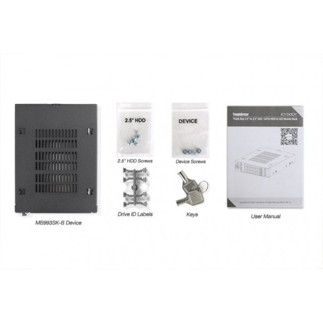 Icy Dock MB993SK-B drive bay panel 2.5/3.5