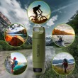 Extralink PURISOO+ BUTELKA Z SYSTEMEM FILTRUJACYM Z POMPKA 400ML FILTR UF + ACF Water filtration bottle 0.4 L Green, Olive