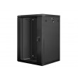 Lanberg wall-mounted installation rack cabinet 19'' 18U 600x600mm black (glass door) Lanberg wall-mounted installation rack cabinet 19'' 18U 600x600mm black (glass door)