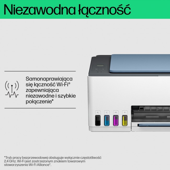 HP Smart Tank 585 All-in-One Printer, Home and home office, Print, copy, scan, Wireless High-volume printer tank Print from phone or tablet Scan to PDF