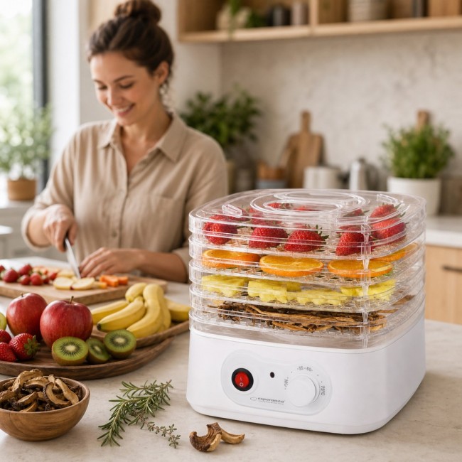 Esperanza EKD004 Food dehydrator,Transparent,White 250 W