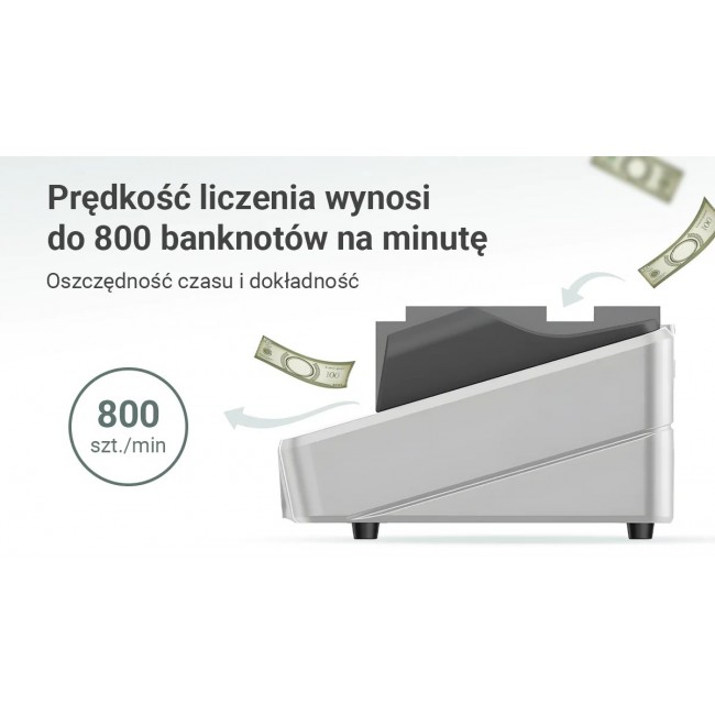Extralink LOCKSTAR PROFESJONALNA LICZARKA NOMINALOWA DO BANKNOT W UV, IR, MG X-300 Banknote counting machine White Extralink LOCKSTAR PROFESJONALNA LICZARKA NOMINALOWA DO BANKNOT W UV, IR, MG X-300 Banknote counting machine White