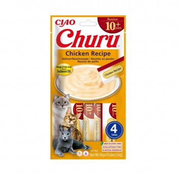 INABA Churu Senior Chicken Recipe - cat treats - 4x14g