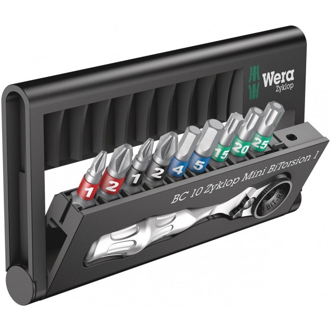 Wera BC 10 Zyklop Mini BT 1 nut driver bit 10 pc(s) Wera BC 10 Zyklop Mini BT 1 nut driver bit 10 pc(s)