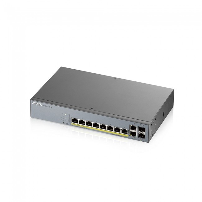 Zyxel GS1350-12HP-EU0101F network switch Managed L2 Gigabit Ethernet (10/100/1000) Power over Ethernet (PoE) Grey Zyxel GS1350-12HP-EU0101F network switch Managed L2 Gigabit Ethernet (10/100/1000) Power over Ethernet (PoE) Grey