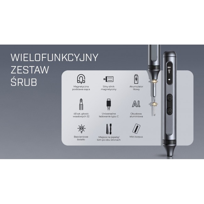 Extralink POWERLINK WKRETAK ELEKTRYCZNY 50 W 1 SET SCREWDRIVER ELECTRIC 50 IN 1