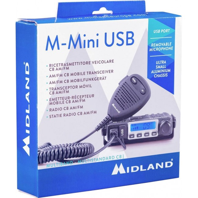 Radio CB Midland M-Mini AM/FM multi USB