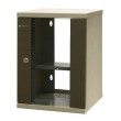 EMITERNET Single hanging cabinet 10'' 9U, sheet metal/glass doors, 325 330x445mm (width/depth/height) EM/SOHO-9U