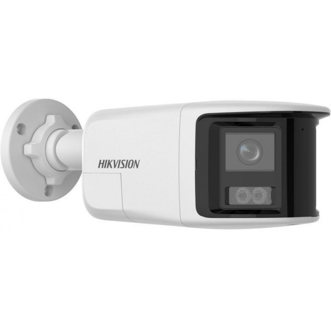 Hikvision Value Series 6 MP Dual Lens Stitched Wide Angle Smart Hybrid Light Fixed Bullet Network Camera