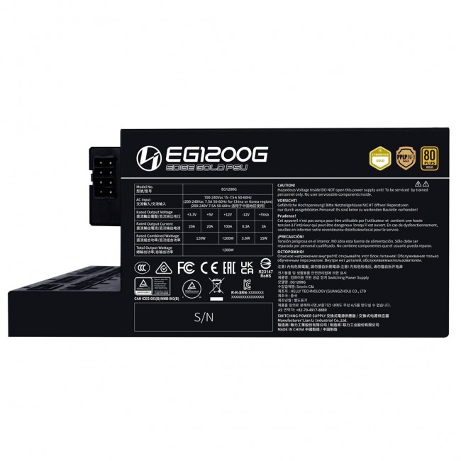 Lian Li EG1200G power supply unit 1200 W 24-pin ATX SFX Black
