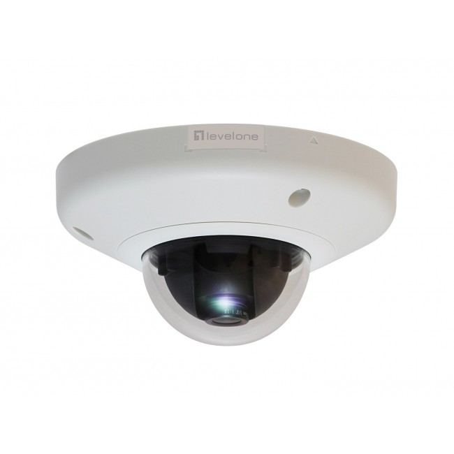LevelOne HUBBLE Fixed Dome IP Network Camera, 3-Megapixel, 802.3af PoE, Vandalproof