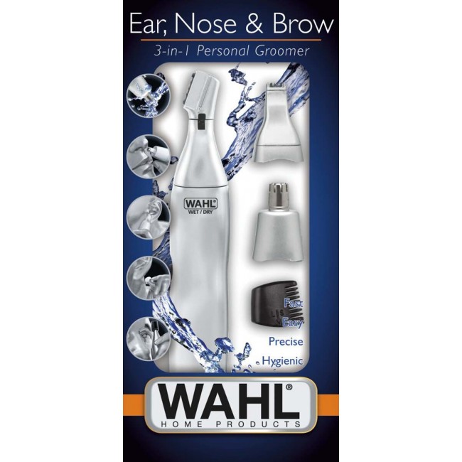 Wahl Ear, Nose & Brow 3-In-1 precision trimmer Silver