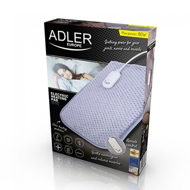 Adler AD 7425 electric blanket 60 W Grey Polyester