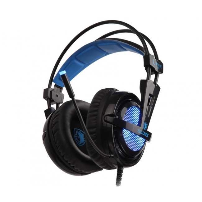 Sades Locust Plus 7.1 Surround Gaming Headphones Black-Blue Sades Locust Plus 7.1 Surround Gaming Headphones Black-Blue