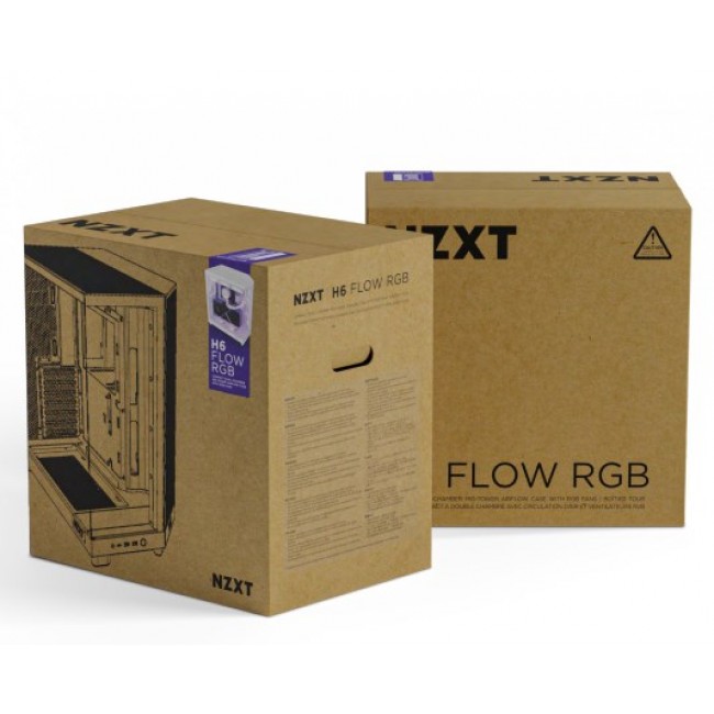NZXT H6 Flow RGB Midi Tower White NZXT H6 Flow RGB Midi Tower White
