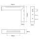 Maclean MC-923 Set of 2 hangers for projection screens, max. load 25KG (for set), steel